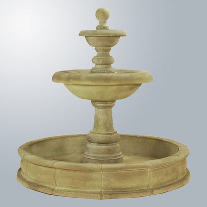 Villa Santini Two Tier Pond Fountain Tall outdoor water feature