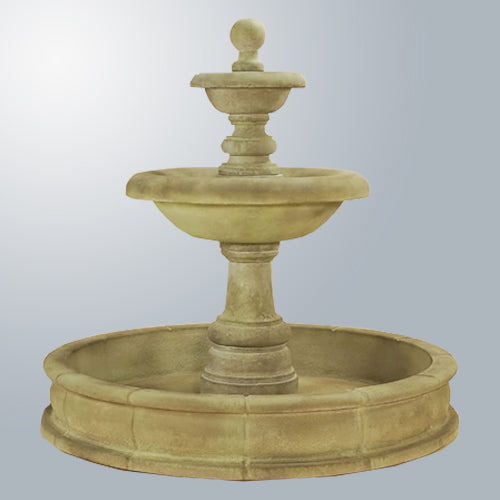 Villa Santini Two Tier Pond Fountain Tall outdoor water feature