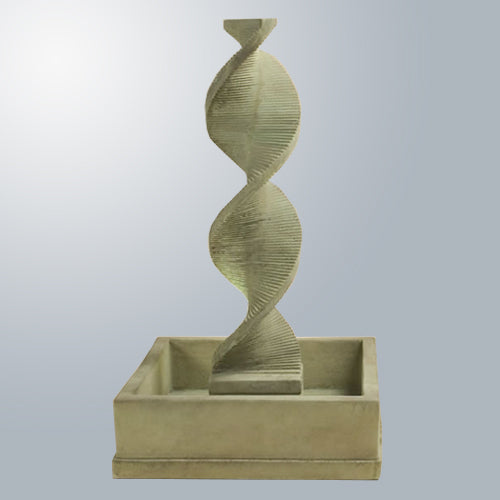 Water Spiral With Square Bowl fountain