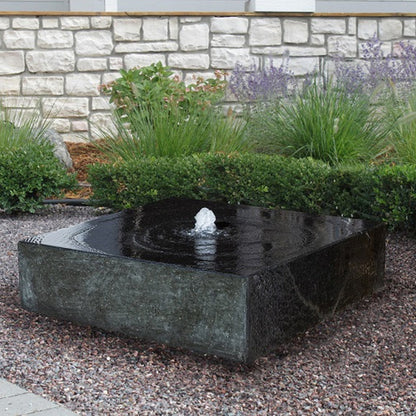 Yoshida Square Stone Fountain with water flowing