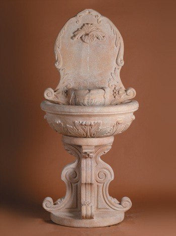 Garland Wall Cast Stone Outdoor Fountain