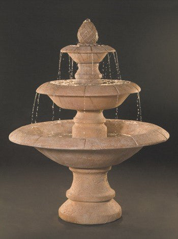 Venetian 3 Tier Cast Stone Outdoor Fountain