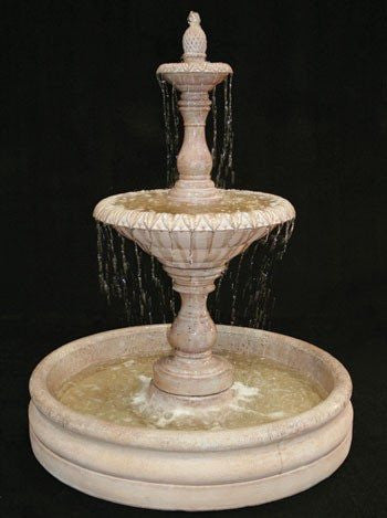 Four Seasons Tiered Garden Fountain with 46 Inch Basin Small