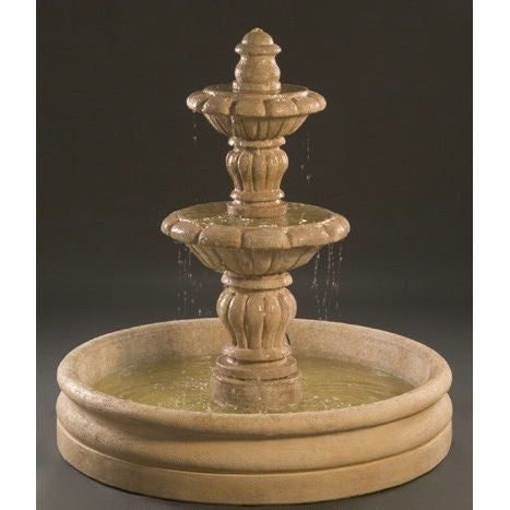 Espana Tiered Garden Fountain with 46 inch Basin Small