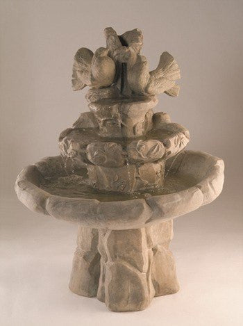 Romance Cast Stone Garden Fountain with water flowing