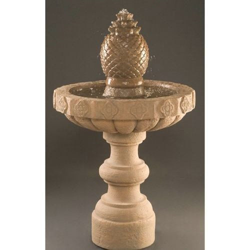 Mariposa Cast Stone Garden Fountain with water flowing