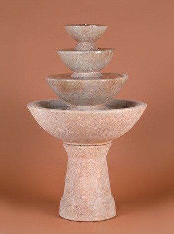 Tall 4 Tier Color Bowl Garden Water Fountain