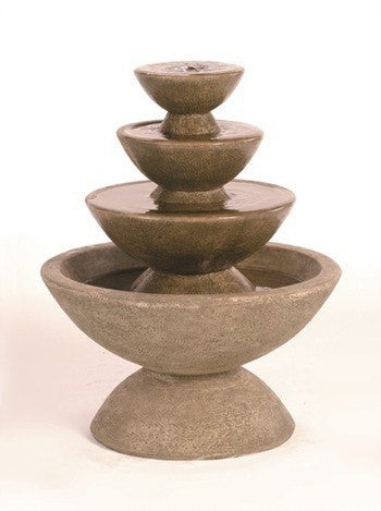 Four tier color bowl small garden water fountain