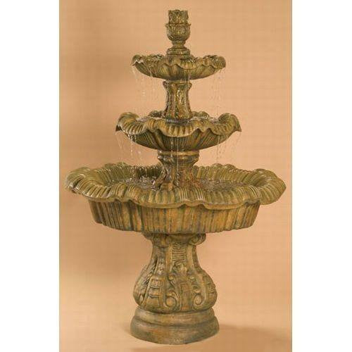 Tall Italian 3 Tier Garden Water Fountain