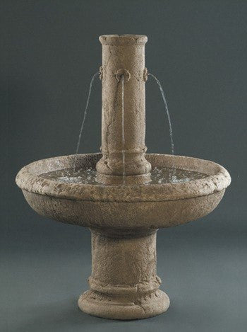 St Michael Cast Stone Outdoor Fountain with Water Flowing