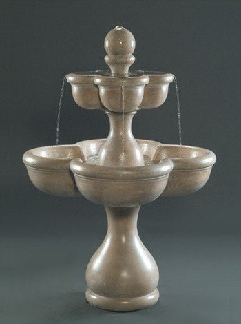 Dominica Tiered Garden Fountain with Water Flowing