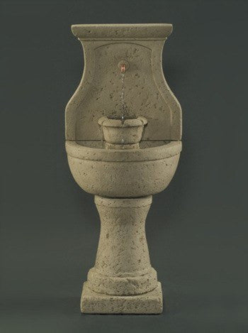 Cottage Garden Wall Outdoor Fountain with water flowing