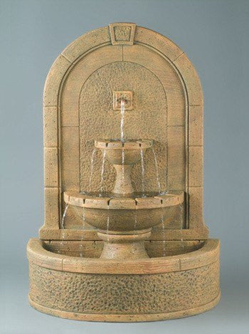 New Horizon Wall Outdoor Fountain with water flowing