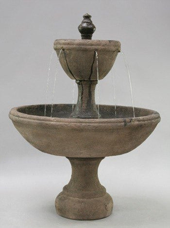 Vignoble Tiered Garden Fountain with water flowing