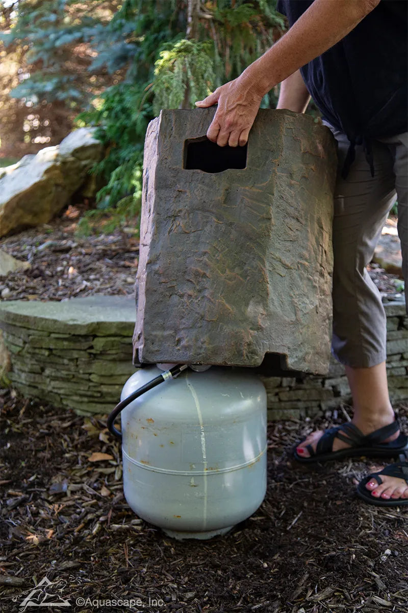 Faux Stone Propane Tank Cover