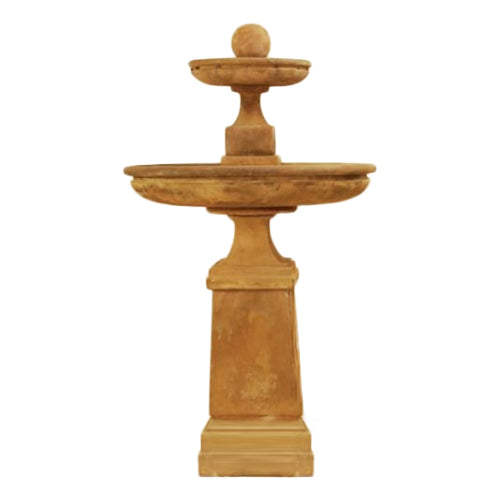 Hampton Tall Two Tier Fountain in a garden setting