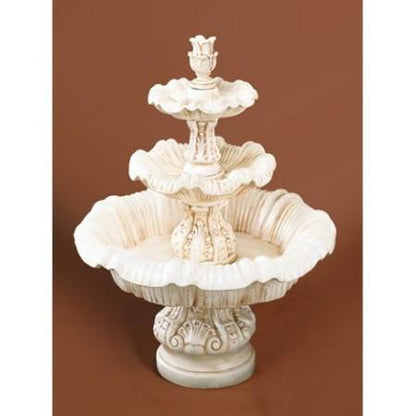 Italian 3 Tier Outdoor Fountain with Water Flowing