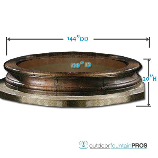 Bracci Stone Fountain Basin 12 Feet